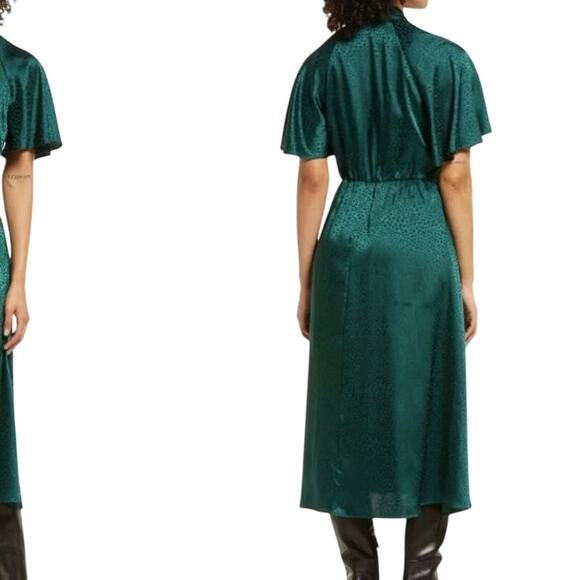 Julia Jordan plus size vintage inspired satin midi dress tie neck size 14 twee - Picture 3 of 13